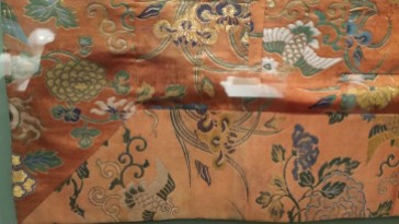 Wisteria pattern on coat from Seattle Asian Art Museum Feb 9 2020